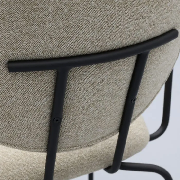 Trendhopper Eetkamerstoel Zelo met arm Beige^ Eetkamerstoelen