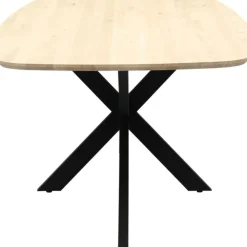 Trendhopper Eettafel Haiko Deens - Verjongd geborsteld Blad - 180x100 - Matrixpoot^ Eetkamertafels