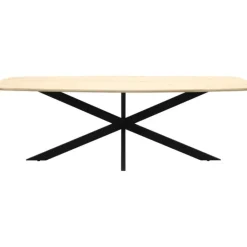 Trendhopper Eettafel Haiko Deens - Verjongd geborsteld Blad - 180x100 - Matrixpoot^ Eetkamertafels