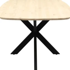 Trendhopper Eettafel Haiko Deens - Verjongd geborsteld Blad - 180x100 - Matrixpoot^ Eetkamertafels