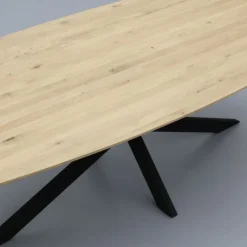 Trendhopper Eettafel Haiko Deens - Verjongd geborsteld Blad - 180x100 - Matrixpoot^ Eetkamertafels