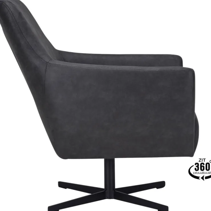 Trendhopper Fauteuil Helin Bull Antraciet^ Fauteuils