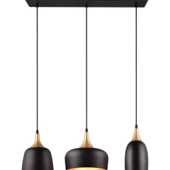 Trendhopper Hanglamp Chiraz mat zwart Excl. 3x E27 4,9W^ Bureau- & Tafellampen