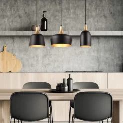 Trendhopper Hanglamp Chiraz mat zwart Excl. 3x E27 4,9W^ Bureau- & Tafellampen