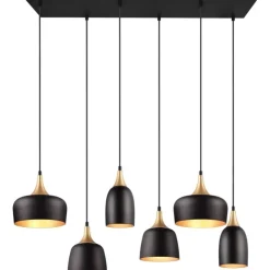 Trendhopper Hanglamp Chiraz mat zwart Excl. 6x E27 4,9W^ Hanglampen