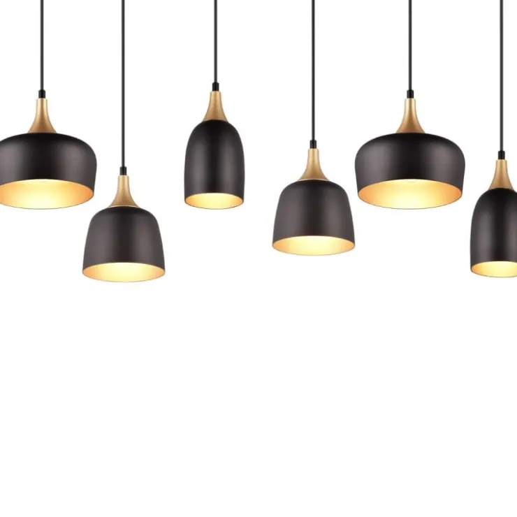 Trendhopper Hanglamp Chiraz mat zwart Excl. 6x E27 4,9W^ Hanglampen