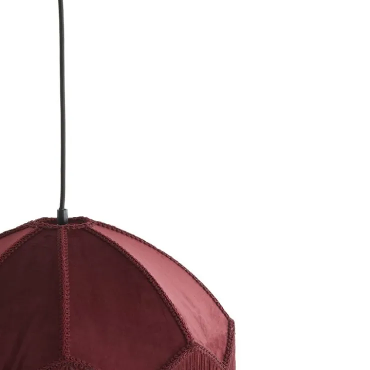 Trendhopper Hanglamp Malagia Velvet Bordeaux 40cm^ Hanglampen