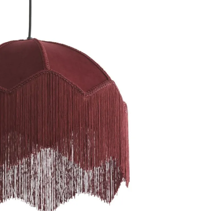Trendhopper Hanglamp Malagia Velvet Bordeaux 40cm^ Hanglampen