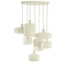 Trendhopper Hanglamp Tulsa 7-lichts rond Creme^ Hanglampen