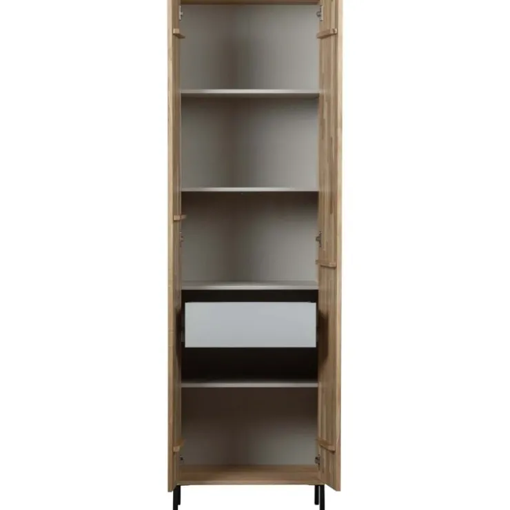 Trendhopper Hoge kast Gravure New Eiken Blanke lak^ Opbergkasten