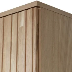 Trendhopper Hoge kast Gravure New Eiken Blanke lak^ Opbergkasten