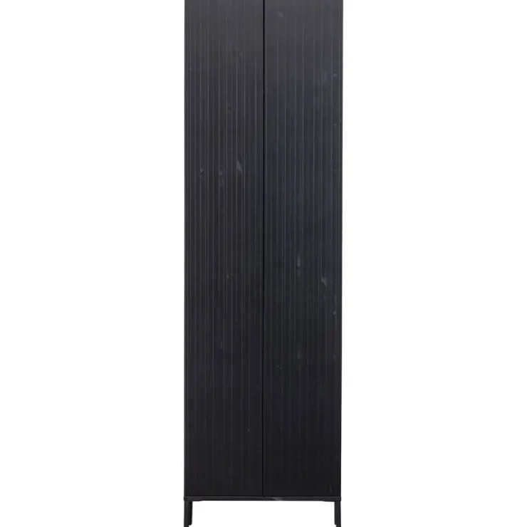 Trendhopper Hoge kast Gravure New Grenen Zwart^ Opbergkasten