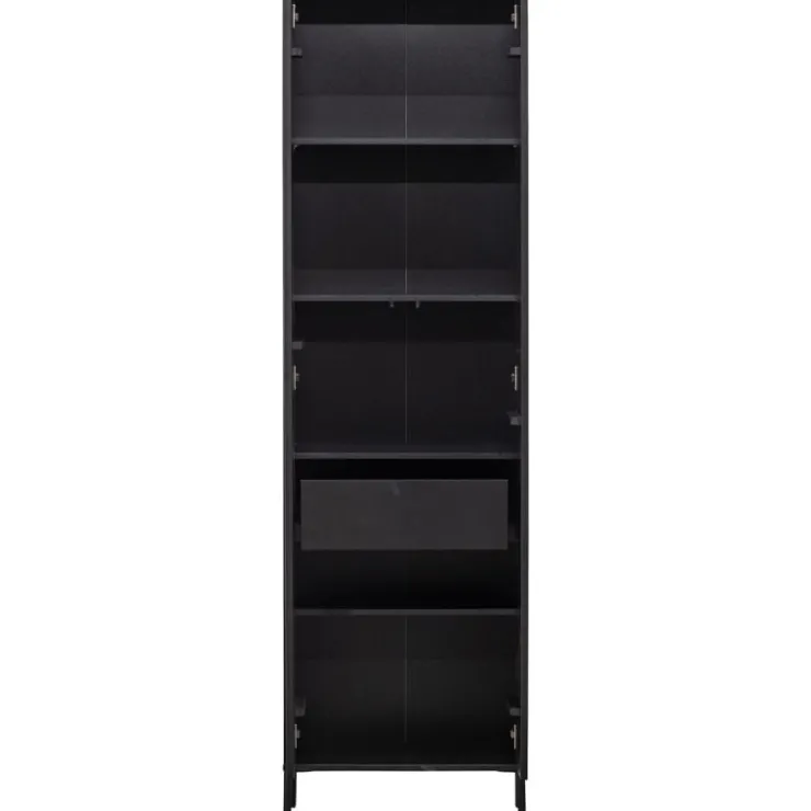 Trendhopper Hoge kast Gravure New Grenen Zwart^ Opbergkasten