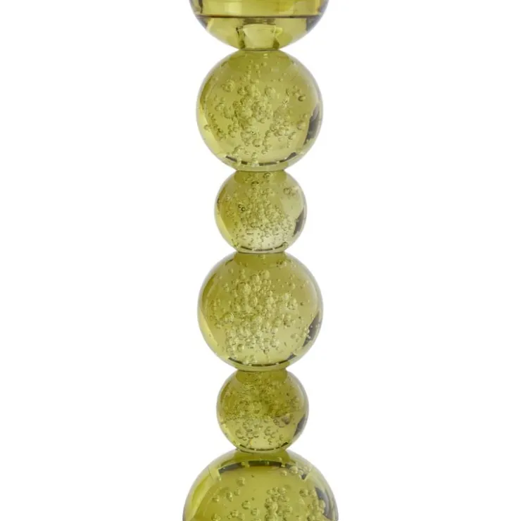 Trendhopper Kandelaar Itinga Glas Bubbel Olijfgroen 34 Cm^ Woonaccessoires
