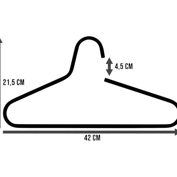 Trendhopper Kledinghanger Vicky zwart set van 5^ Halaccessoires