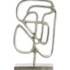 Trendhopper Ornament Goleza Ruw Nikkel 18x8x31 Cm^ Woonaccessoires