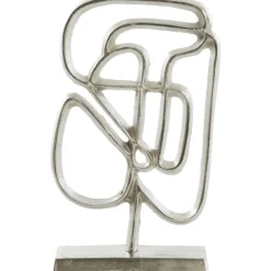 Trendhopper Ornament Goleza Ruw Nikkel 18x8x31 Cm^ Woonaccessoires