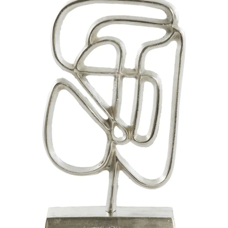 Trendhopper Ornament Goleza Ruw Nikkel 18x8x31 Cm^ Woonaccessoires