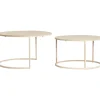 Trendhopper Salontafel Sadar Set van 2 Zand 65X38+75X42 Cm^ Salontafels|Bijzettafels