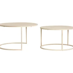 Trendhopper Salontafel Sadar Set van 2 Zand 65X38+75X42 Cm^ Salontafels|Bijzettafels