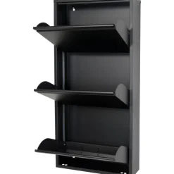 Trendhopper Schoenenkast Bobbie 3 laden zwart (6 paar schoenen)^ Schoenenkasten