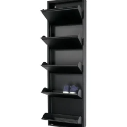 Trendhopper Schoenenkast Bobbie 5 laden zwart (10 paar schoenen)^ Schoenenkasten
