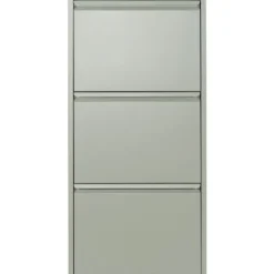 Trendhopper Schoenenkast Bobbie 3 lade Dusty Green (6 paar schoenen)^ Schoenenkasten