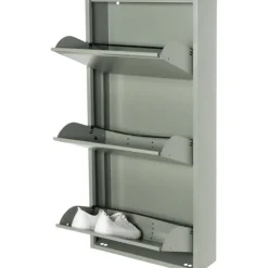Trendhopper Schoenenkast Bobbie 3 lade Dusty Green (6 paar schoenen)^ Schoenenkasten