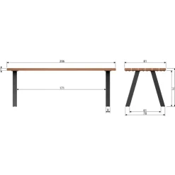 Trendhopper Tafel Tablo Naturel Outdoor^ Eetkamertafels|Outdoor