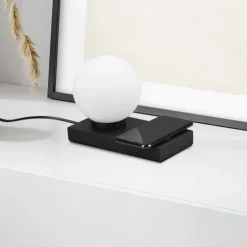 Trendhopper Tafellamp Chloe mat zwart excl. 1x E14 4,9W^ Bureau- & Tafellampen