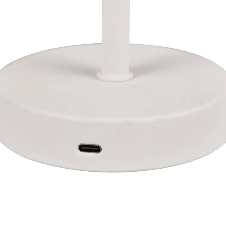 Trendhopper Tafellamp Jeff mat wit incl. 1x SMD 1,5W^ Bureau- & Tafellampen