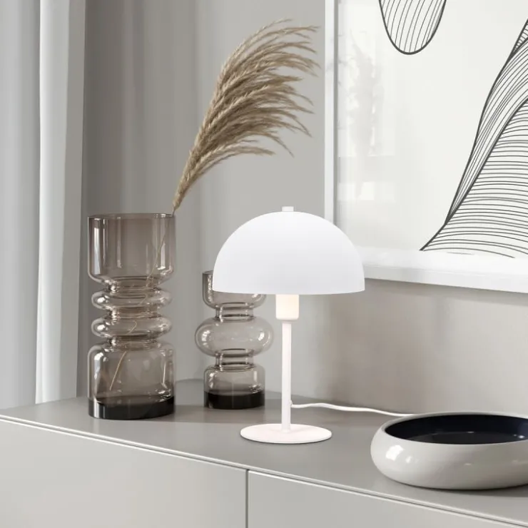 Trendhopper Tafellamp Nola mat wit excl. 1x E14 4,9W^ Bureau- & Tafellampen