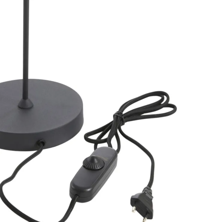 Trendhopper Tafellamp Riksja mat Zwart + dimmer^ Bureau- & Tafellampen