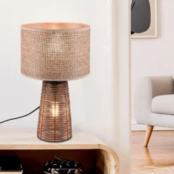 Trendhopper Tafellamp Straw bruin excl. lampenkap 1 x E27 4W^ Bureau- & Tafellampen