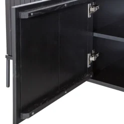Trendhopper Tv-meubel Gravure New 150 cm Grenen Zwart^ Tv-Meubels