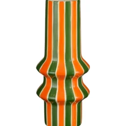 Trendhopper Vaas stripes groen^ Woonaccessoires