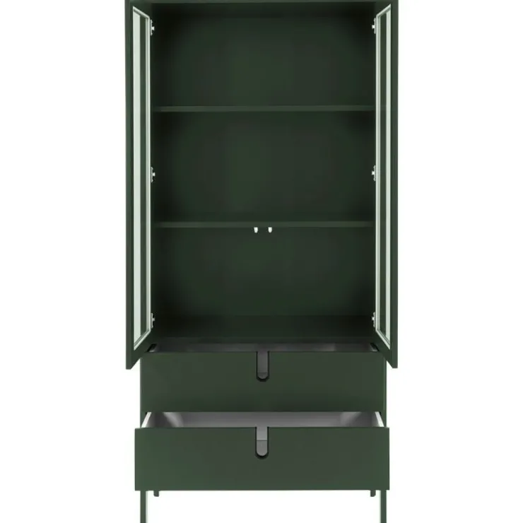 Trendhopper Vitrinekast Unique groen^ Opbergkasten