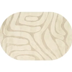Trendhopper Vloerkleed Chase ovaal creme 12^ Vloerkleden