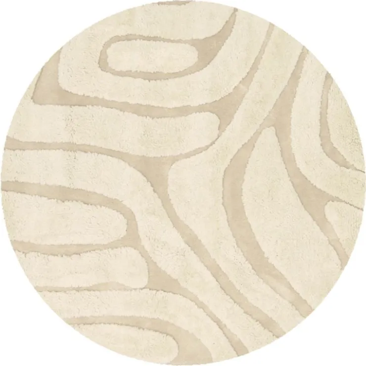 Trendhopper Vloerkleed Chase rond creme 12^ Vloerkleden