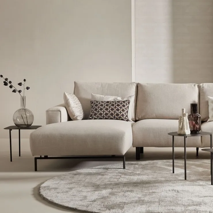 Trendhopper Vloerkleed Cowan rond lichtgrijs 21^ Vloerkleden