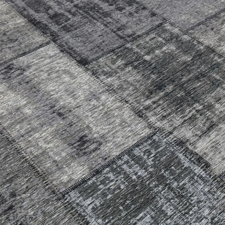 Trendhopper Vloerkleed Pablo antraciet 200x200^ Vloerkleden