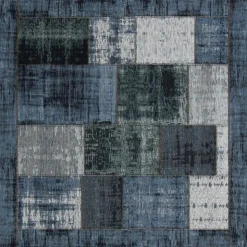 Trendhopper Vloerkleed Pablo delfts blauw 200x200^ Vloerkleden