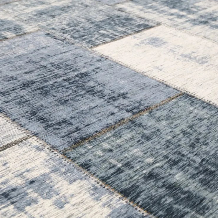 Trendhopper Vloerkleed Pablo delfts blauw 200x200^ Vloerkleden