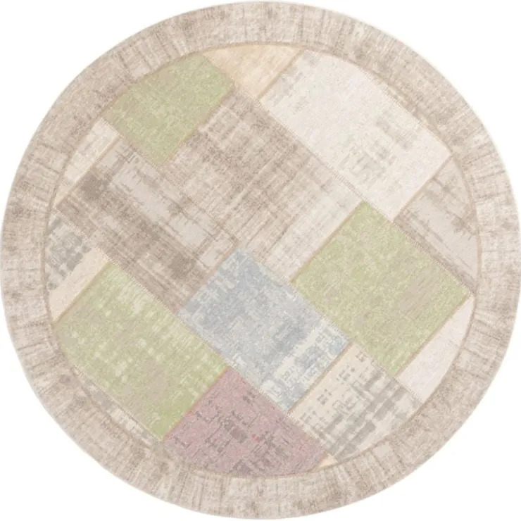 Trendhopper Vloerkleed Pablo rond pastel 92^ Vloerkleden