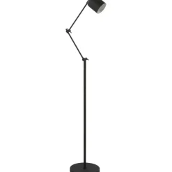 Trendhopper Vloerlamp Riksja mat Zwart + dimmer^ Vloerlampen