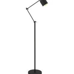 Trendhopper Vloerlamp Riksja mat Zwart + dimmer^ Vloerlampen
