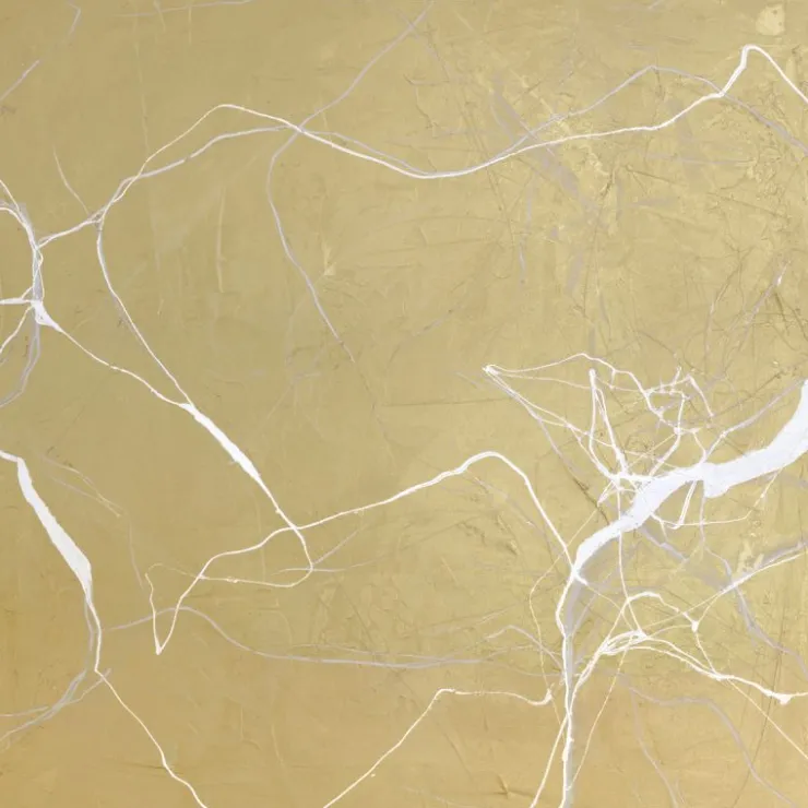 Trendhopper Wanddecoratie Gold Marble 100x100^ Wanddecoratie