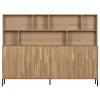 Trendhopper Wandkast Gravure New Eiken Blanke lak^ Opbergkasten