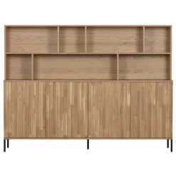 Trendhopper Wandkast Gravure New Eiken Blanke lak^ Opbergkasten